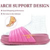 KuaiLu Womens Sandals with Arch Support Comfortable Orthopedic Slippers(Hot Pink)