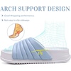 KuaiLu Womens Sandals with Arch Support Comfortable Orthopedic Slippers(Light Blue)