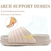 KuaiLu Womens Sandals with Arch Support Comfortable Orthopedic Slippers(Nude)