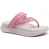 KuaiLu Womens Arch Support Flip Flops & Sandals Thick Athletic Cushion(Pink White)