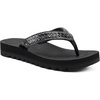 KuaiLu Women’s Arch Support Orthotic Flip Flop Sandals(Black)