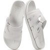 KuaiLu Womens Dressy Sandals Lightweight Cushion Slides with Arch Support(White)
