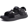 KuaiLu Womens Orthopedic Walking Sandals with Arch Support Recovery Cushion(Black)