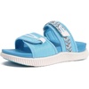 KuaiLu Womens Orthotic Adjustable Strap Slides Arch Support Slip On Sandals(Blue White)