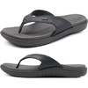 KuaiLu Women’s Orthotic Arch Support Flip Flop Sandals(Grey)