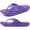 KuaiLu Women’s Orthotic Arch Support Flip Flop Sandals(Purple)