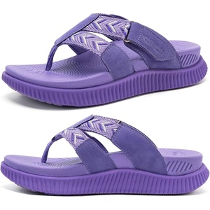 KuaiLu Flip Flops for Women Orthopedic Arch Support Summer Beach Vacation(Purple)