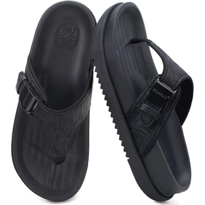 KuaiLu Flip Flops for Womens Orthopedic Chic Platform Sandals with Arch Support Comfotable Summer Beach Walking Cushion Sandals Open toe Ladies Adjustable Outdoor Sandals Black 8