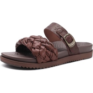 KuaiLu Women’s Arch Support Orthopedic Open Toe Sandals(Brown)