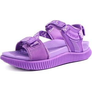 KuaiLu Womens Orthopedic Walking Sandals with Arch Support Recovery Cushion(Purple)