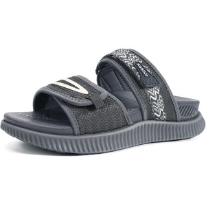 KuaiLu Womens Orthotic Adjustable Strap Slides Arch Support Slip On Sandals(Grey)