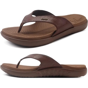 KuaiLu Women’s Orthotic Arch Support Flip Flop Sandals(Brown)