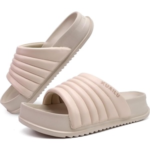 KuaiLu Womens Sandals with Arch Support Comfortable Orthopedic Slippers(Nude)
