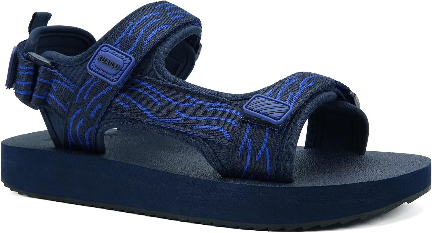 image:imageKuaiLu Mens Walking Sandals with Arch Support Adjustable amp LightweightDark Blue