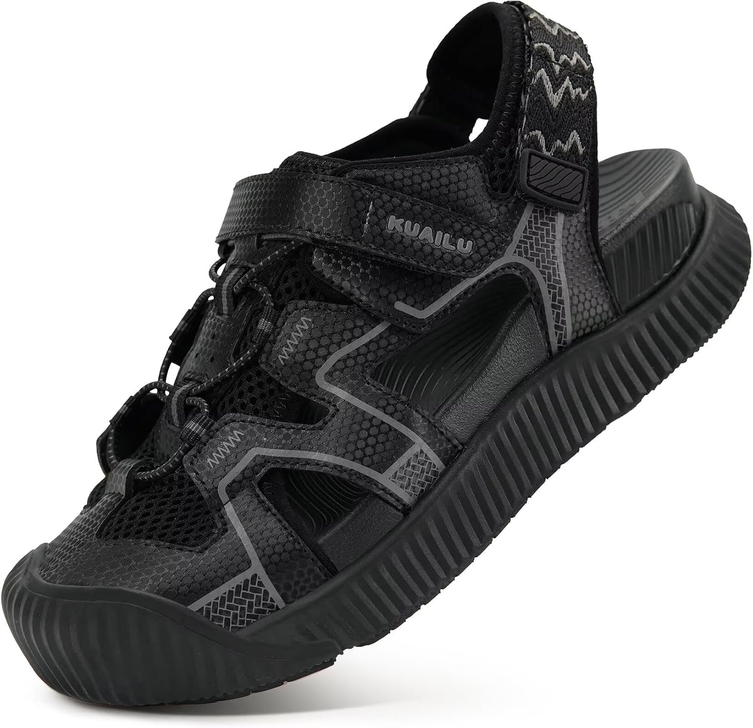 image:imageKuaiLu Womens Orthotic Walking Arch Support Closed Toe Sport Hiking SandalsBlack