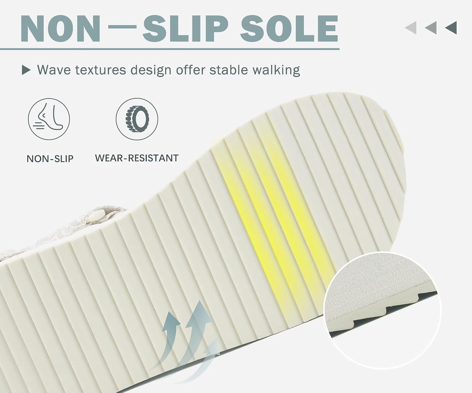 image:imageKuaiLu Womens Walking Sandals Comfortable Arch Support Summer White Size 8
