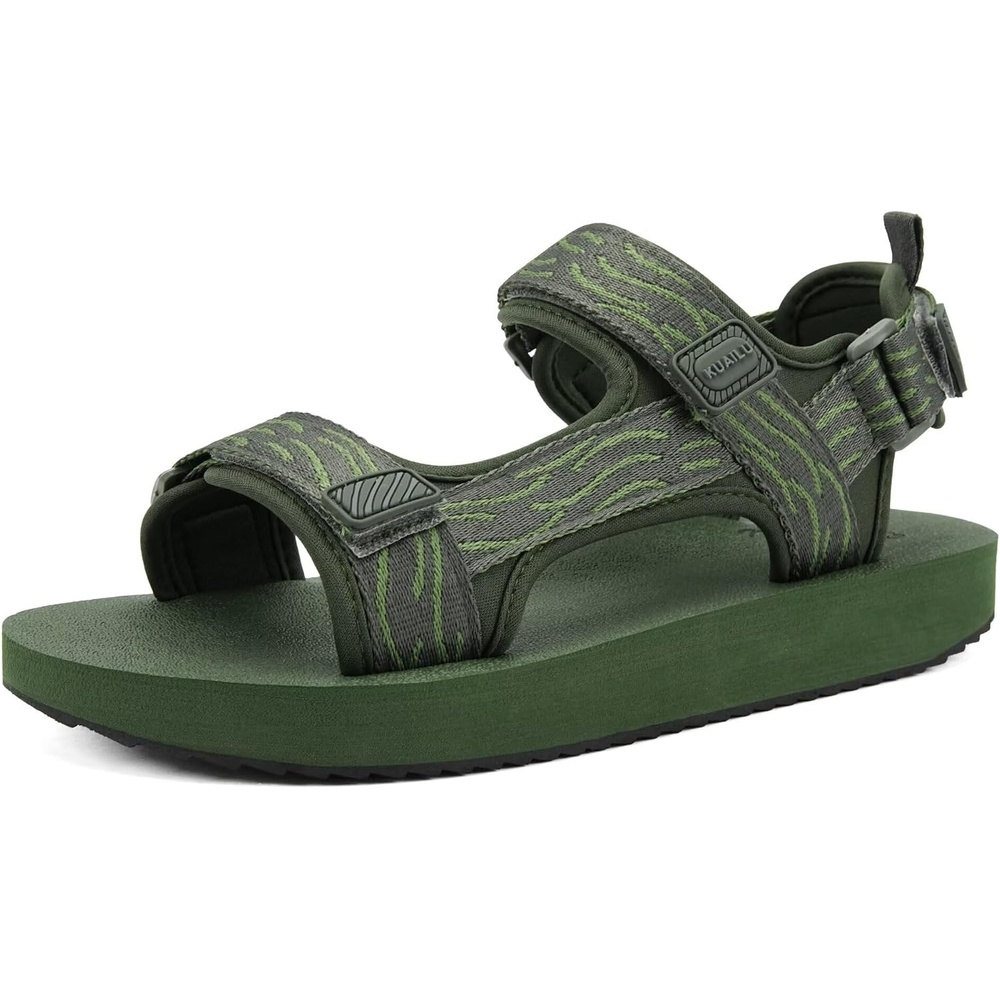 image:imageKuaiLu Mens Walking Sandals with Arch Support Adjustable amp LightweightGreen
