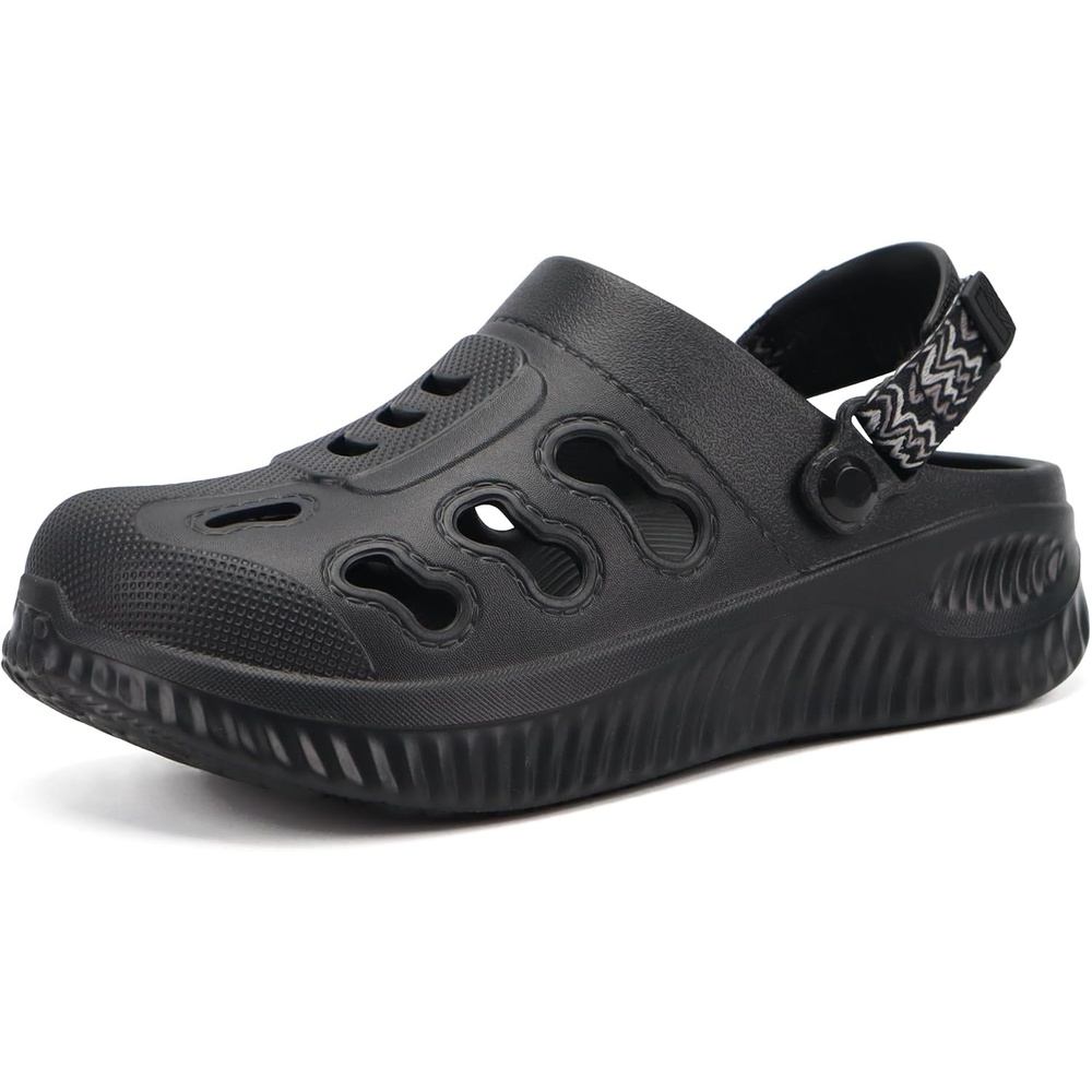 image:imageKuaiLu Womens Classic Recovery Clogs Waterproof amp Quick Dry Beach SandalsAll Black
