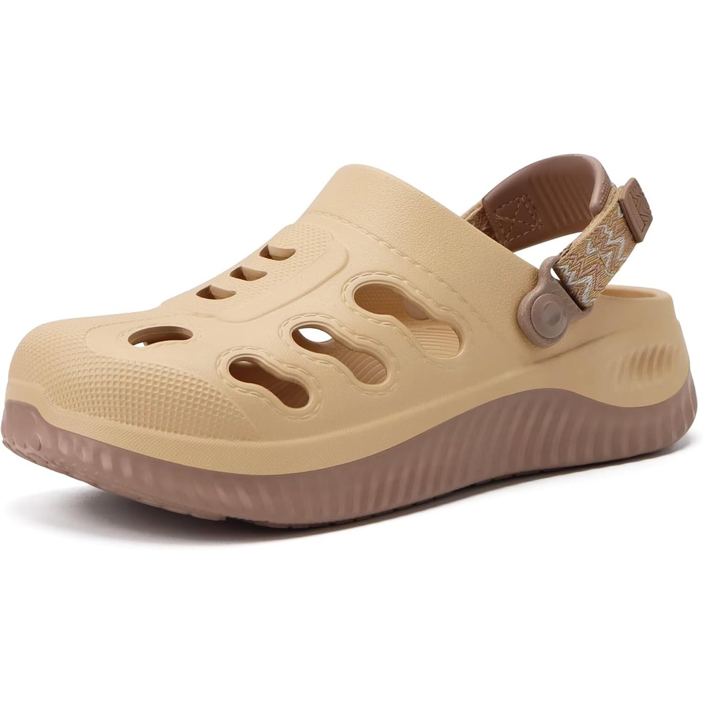 image:imageKuaiLu Womens Classic Recovery Clogs Waterproof amp Quick Dry Beach SandalsBeige