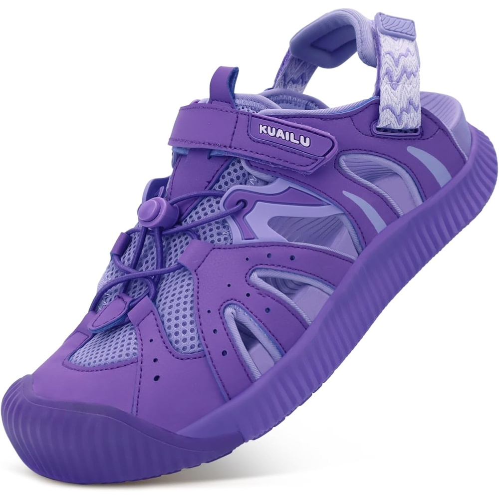 image:imageKuaiLu Womens Orthopedic Closed Toe Walking Sandals with Arch SupportPurple
