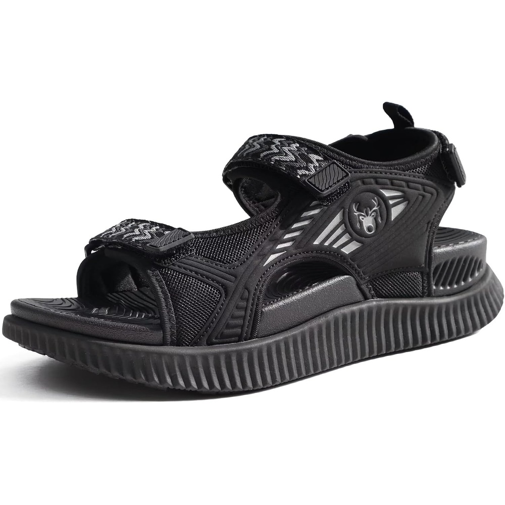 image:imageKuaiLu Womens Orthopedic Walking Sandals with Comfortable Arch SupportAll Black