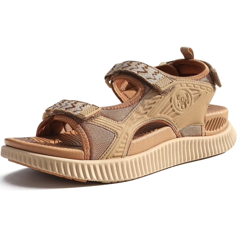 image:imageKuaiLu Womens Orthopedic Walking Sandals with Comfortable Arch SupportKhaki