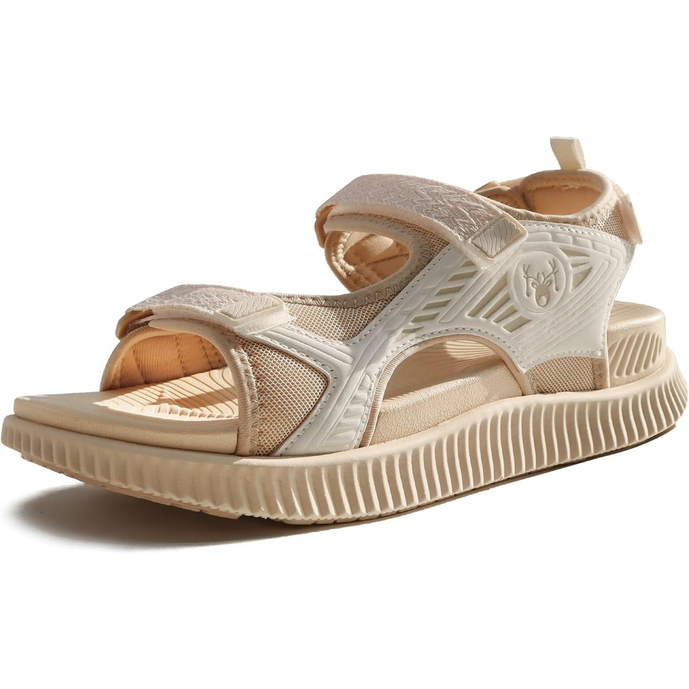 image:imageKuaiLu Womens Orthopedic Walking Sandals with Comfortable Arch SupportLight Beige