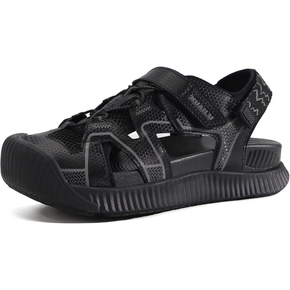 image:imageKuaiLu Womens Orthotic Walking Arch Support Closed Toe Sport Hiking SandalsBlack