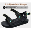 KuaiLu Men’s Walking Sandals with Arch Support – Adjustable & Lightweight(Black)
