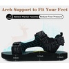 KuaiLu Men’s Walking Sandals with Arch Support – Adjustable & Lightweight(Black)