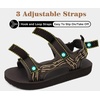 KuaiLu Men’s Walking Sandals with Arch Support – Adjustable & Lightweight(Coffee Brown)