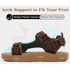 KuaiLu Men’s Walking Sandals with Arch Support – Adjustable & Lightweight(Khaki Brown)