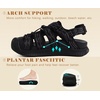 KuaiLu Orthopedic Closed Toe Sandals For Womens Athletic Outdoor Walking(Black(choose One Size Larger))