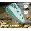 KuaiLu Orthopedic Closed Toe Sandals For Womens Athletic Outdoor Walking(Lake Blue(choose One Size Larger))