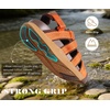 KuaiLu Orthopedic Closed Toe Sandals For Womens Athletic Outdoor Walking(Orange Brown(choose One Size Larger))