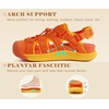KuaiLu Orthopedic Closed Toe Sandals For Womens Athletic Outdoor Walking(Orange Yellow(choose One Size Larger))