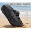 KuaiLu Womens Classic Recovery Clogs Waterproof & Quick Dry Beach Sandals(All Black)