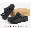 KuaiLu Womens Classic Recovery Clogs Waterproof & Quick Dry Beach Sandals(All Black)