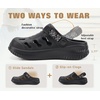 KuaiLu Womens Classic Recovery Clogs Waterproof & Quick Dry Beach Sandals(All Black)