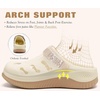 KuaiLu Womens Classic Recovery Clogs Waterproof & Quick Dry Beach Sandals(Beige White)
