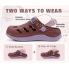 KuaiLu Womens Classic Recovery Clogs Waterproof & Quick Dry Beach Sandals(Dark Brown)