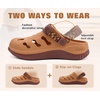 KuaiLu Womens Classic Recovery Clogs Waterproof & Quick Dry Beach Sandals(Khaki Brown)
