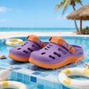 KuaiLu Womens Classic Recovery Clogs Waterproof & Quick Dry Beach Sandals(Purple)