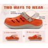 KuaiLu Womens Classic Recovery Clogs Waterproof & Quick Dry Beach Sandals(Vibrant Orange)