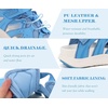 KuaiLu Womens Orthopedic Closed Toe Walking Sandals with Arch Support(Blue White)