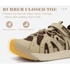 KuaiLu Womens Orthopedic Closed Toe Walking Sandals with Arch Support(Brown Beige)