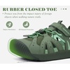 KuaiLu Womens Orthopedic Closed Toe Walking Sandals with Arch Support(Green)