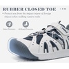 KuaiLu Womens Orthopedic Closed Toe Walking Sandals with Arch Support(Grey)