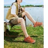 KuaiLu Womens Orthopedic Closed Toe Walking Sandals with Arch Support(Orange Khaki)