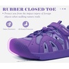 KuaiLu Womens Orthopedic Closed Toe Walking Sandals with Arch Support(Purple)